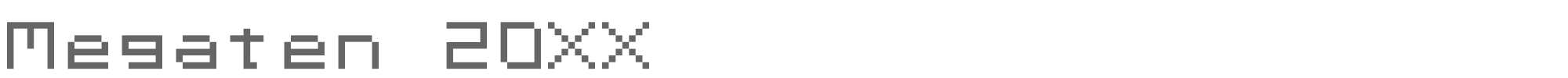Sample characters Megaten 20XX Font